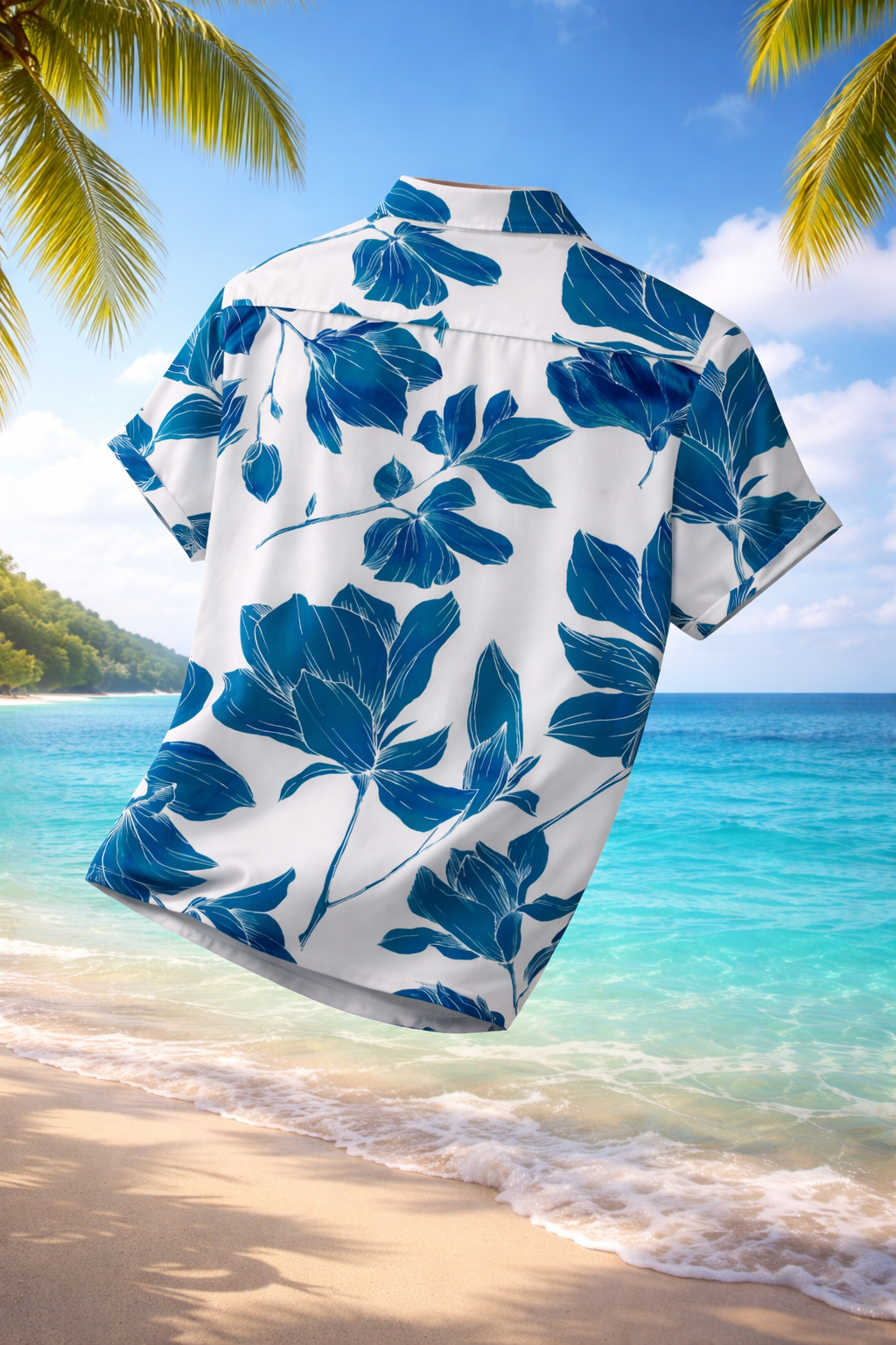 Men's Printed Half Sleeves Regular Collar Casual Shirt