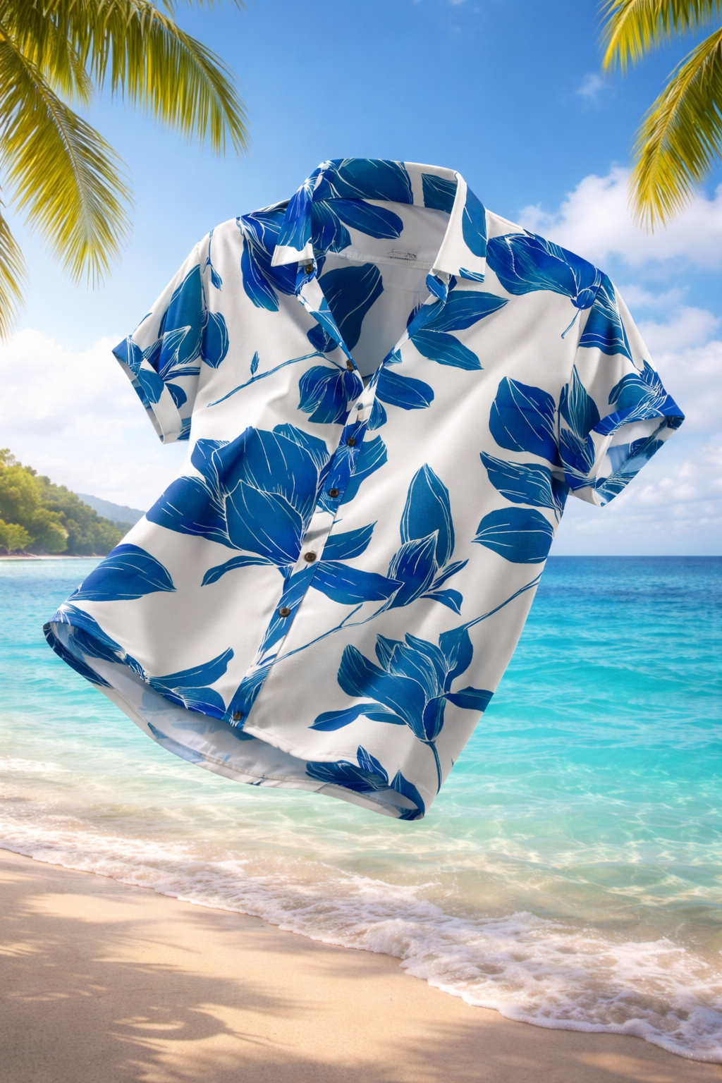 Men's Printed Half Sleeves Regular Collar Casual Shirt